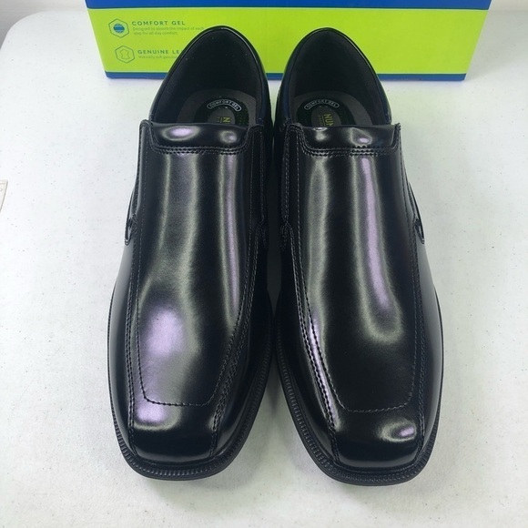Nunn Bush Kore Bleeker Street Black Leather Loafer Shoes